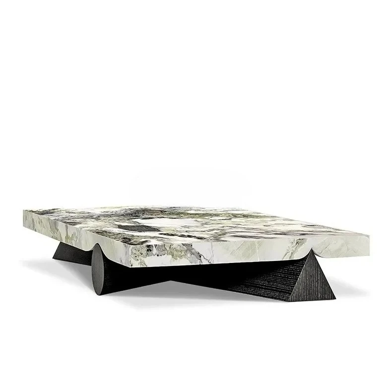 

Natural marble coffee table Modern simple light luxury marble Nordic tea table