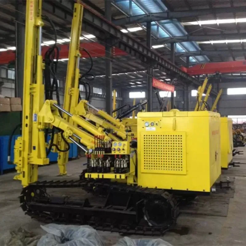 Integrated down-the-hole drill rig Hand Held Pneumatic Drill Small Crawler Rig For Mining Quarry Drilling