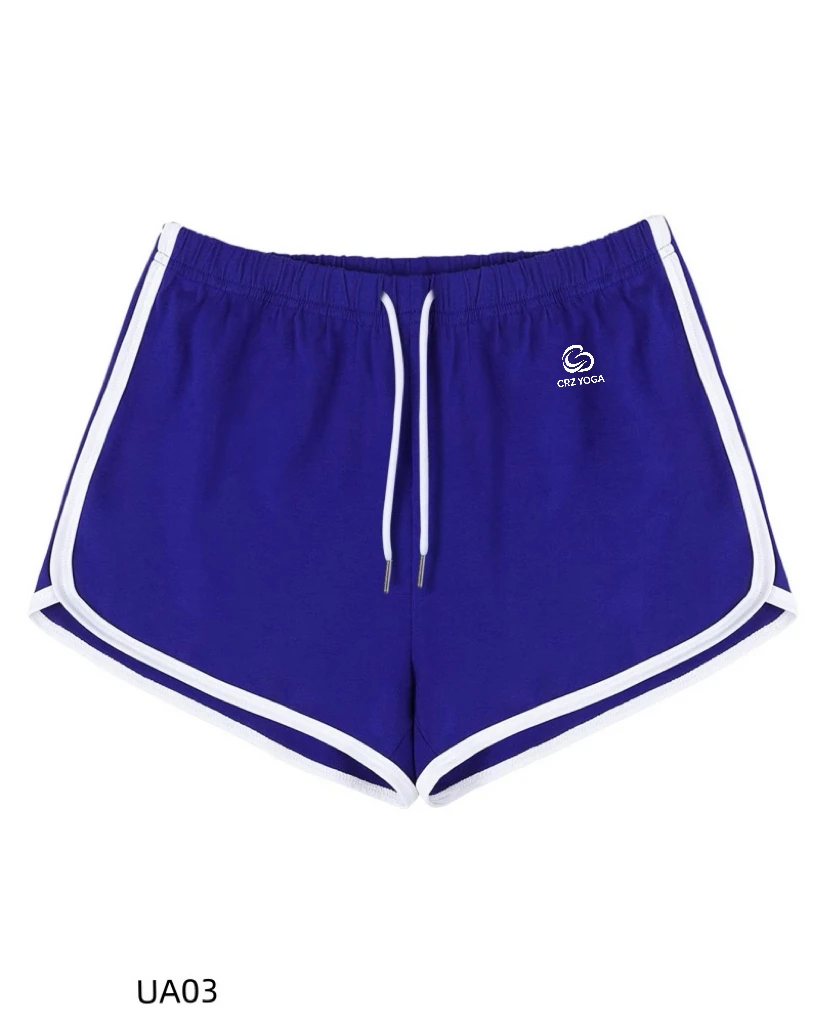Women's Cotton Casual Print Shorts Elastic Belt Drawstring Running Casual Summer Dolphin Pants Gym Sports Casual Shorts