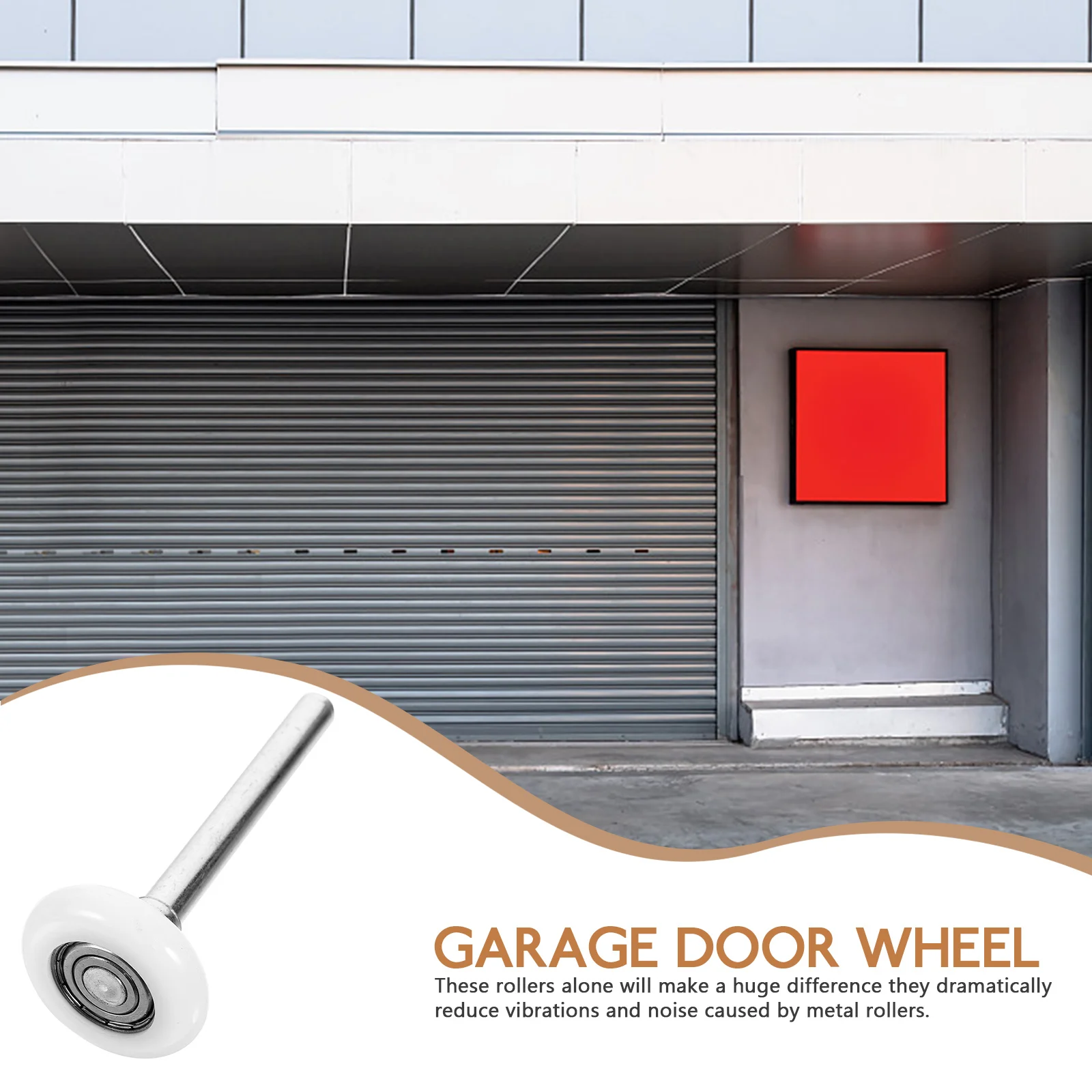 

Nylon Pulley Garage Door Rollers Heavy Duty Quiet Durable Steel Wheels Replacement Residential Commercial Hardware