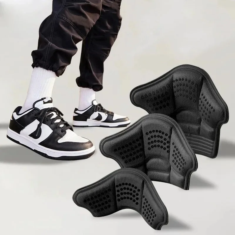 Anti-Wear Heel Cushion Inserts, Size Reducing Heel Grips, Non-Slip Shoe Pads for Loose Sneakers & Casual Shoes