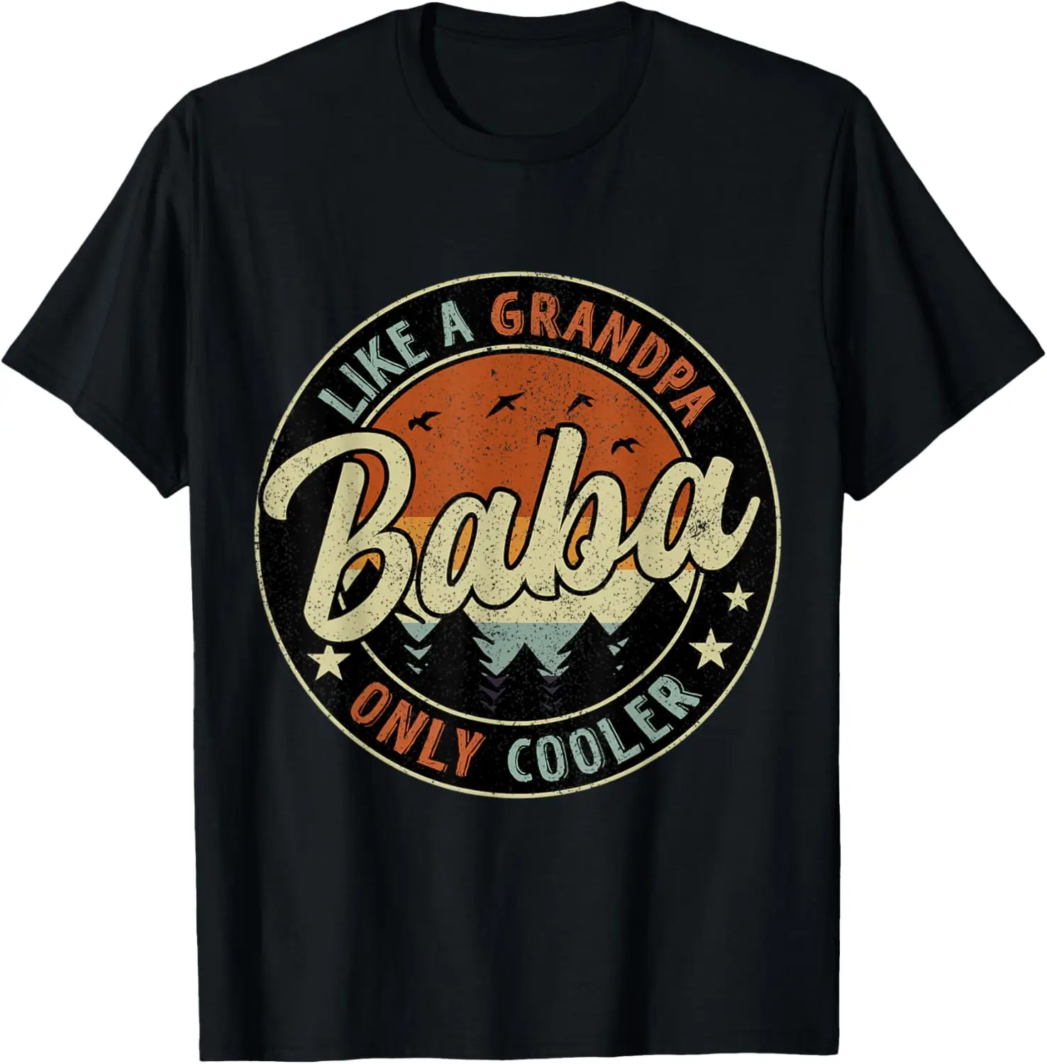 

Baba Like A Grandpa Only Cooler Vintage Retro Father's Day T-Shirt