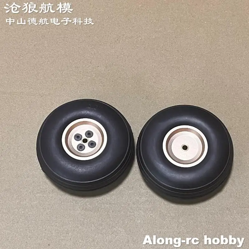 Roues en caoutchouc PU pour avion RC, 2 pièces, 3.0 pouces de diamètre, modèles de loisirs, bricolage, pièce de rechange, train d'atterrissage 76x28x4.1mm