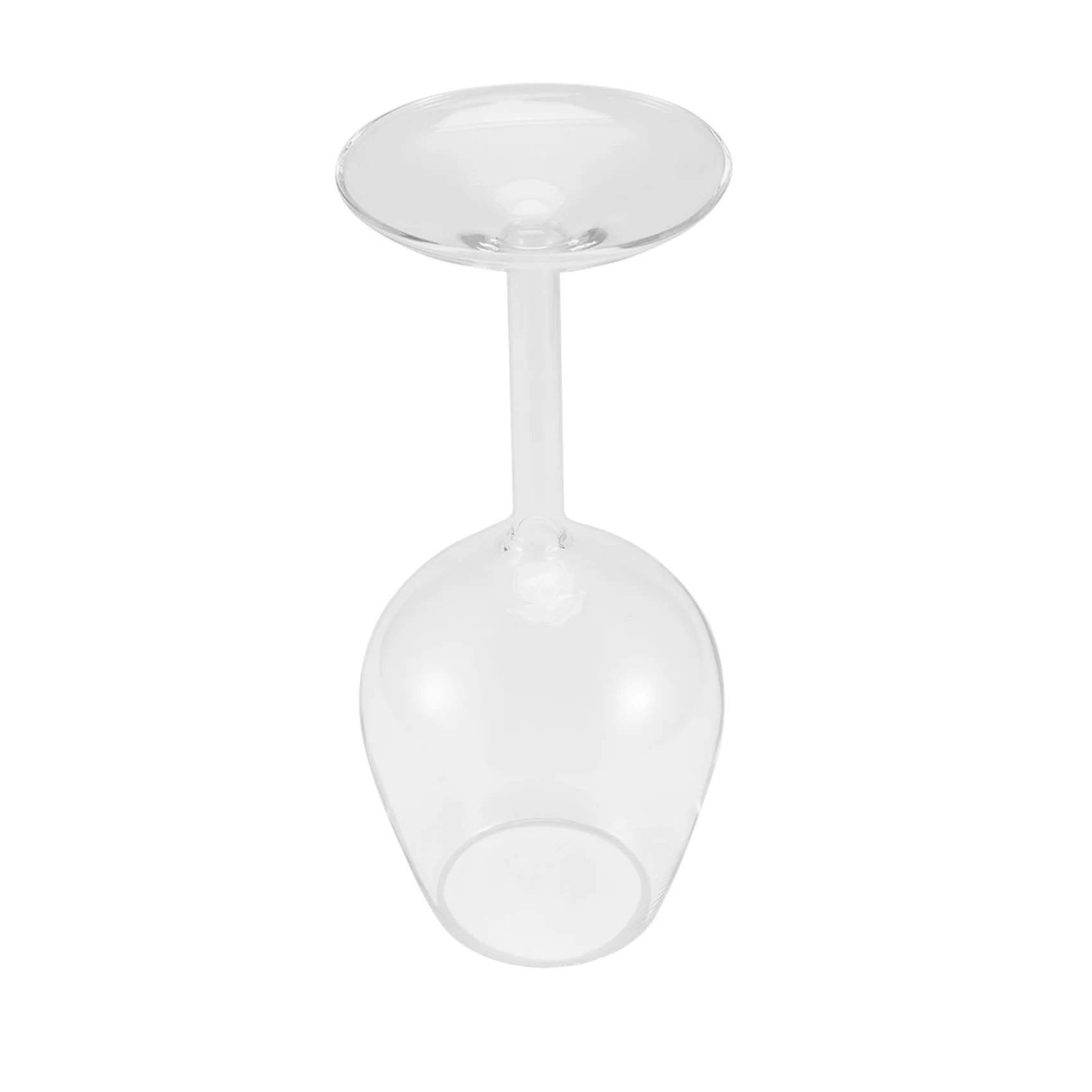 ABUN Upside Down Wine Glass, Funky Unique Long Stem Red Wine Goblet, 14oz Borosilicate Glass, for Weddings Parties Gifts
