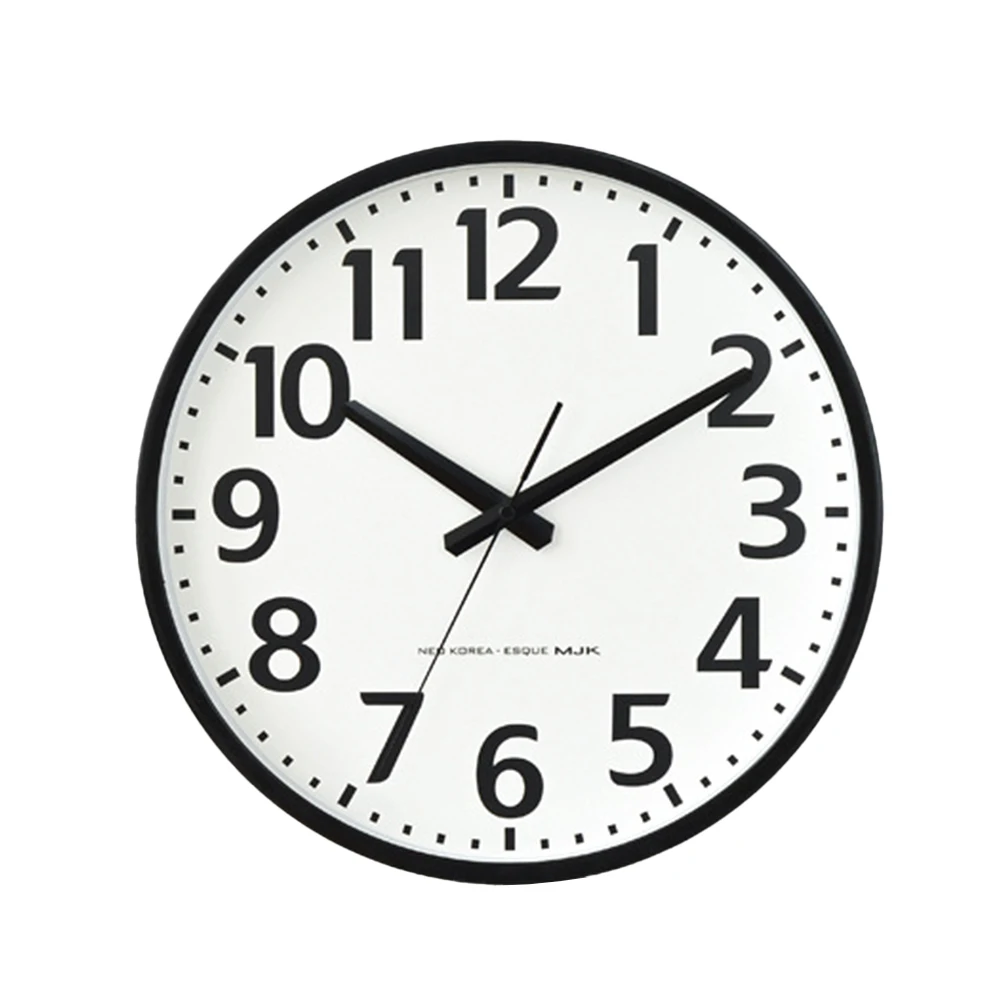 

12 Inch Clock Quartz Clock Quiet Sweep Technology Sturdy Frame Accurate Timekeeping Convex Glass Lens Battery Operated 12 Inch