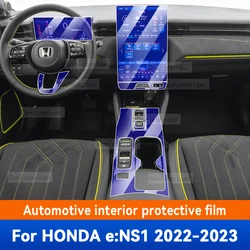 For Honda e:NS1 eNS1 2022 2023 Car Panel Film Dashboard Screen Protective Sticker Interior Anti-Scratch Film Accessories