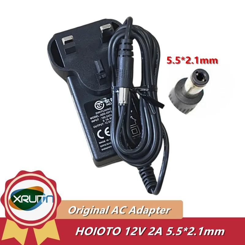 Genuine HOIOTO ADS-25FSG-12 12024EPB 12V 2A 5.5*2.1mm Switching Adapter Charger For Hikvision Dahua Video Recorder Power Supply