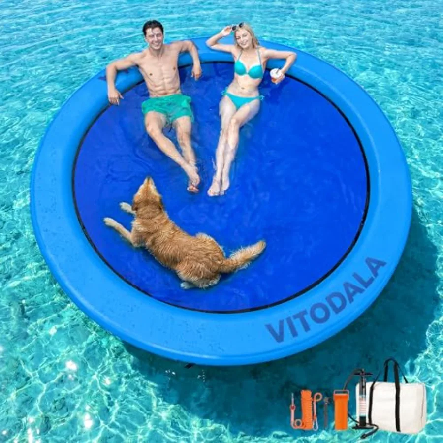 

Надувной водный гамак-кольцо Sunchill для озера и бассейна, сверхпрочный плавающий гамак для взрослых, плавучий островок