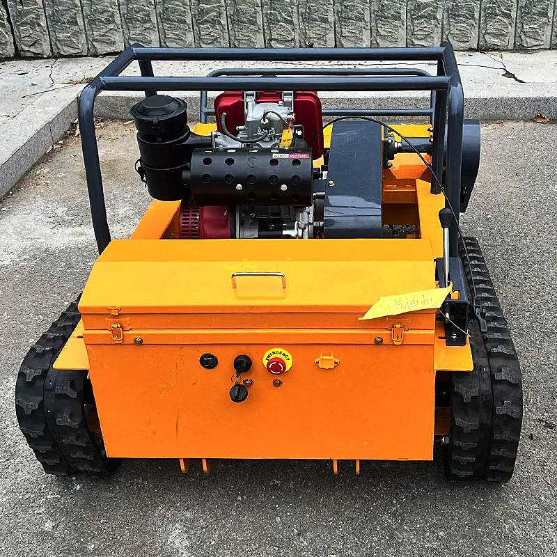 تخصيص محرك الديزل قوة كبيرة روبوت صغير قاطع غاز عرض القطع 80 سنتيمتر 100 سنتيمتر 120 سنتيمتر التحكم عن بعد الزاحف جزازة العشب Fl