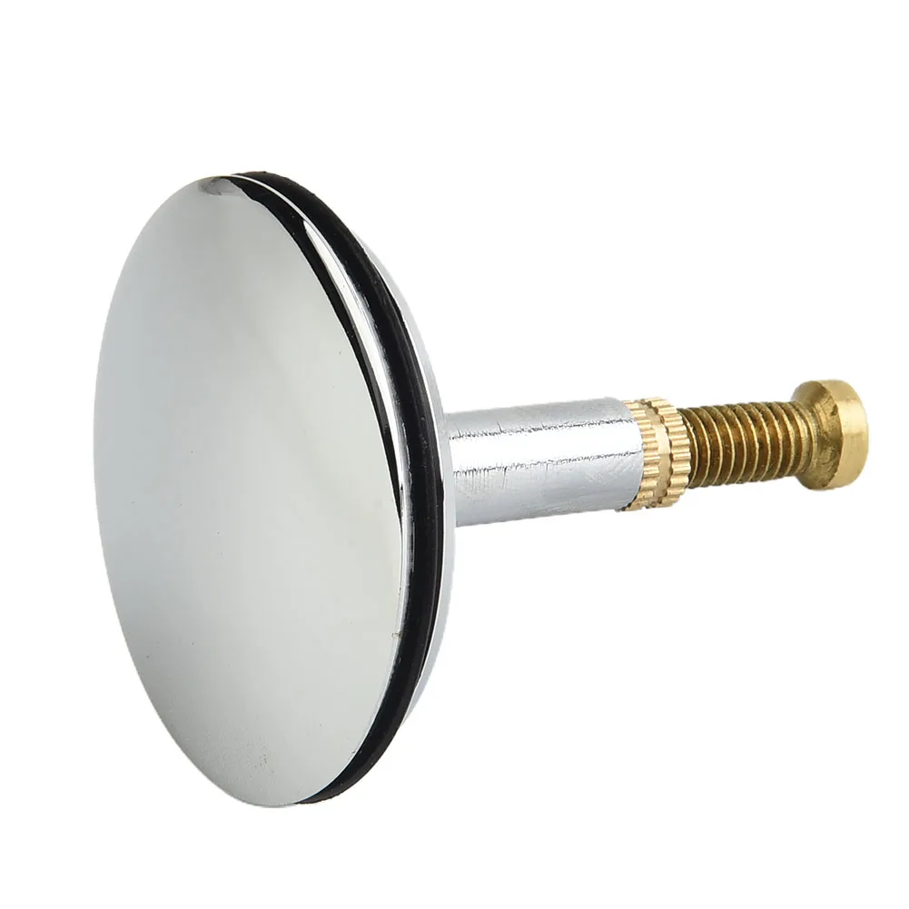 Bathroom Bathtub Drain Stopper Replacement with 43mm Diameter and Adjustable Shank 50 55mm Chrome Plated Pure Copper