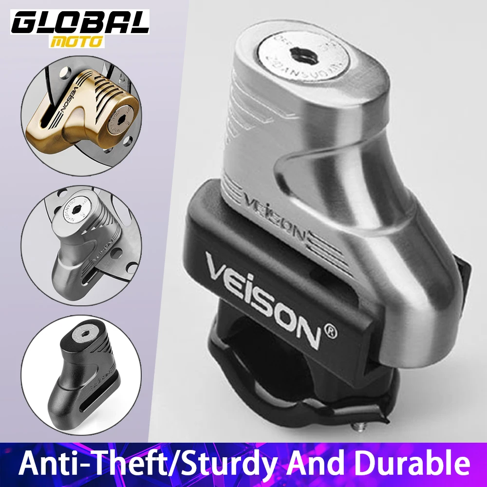 

Motorcycle Lock For Bicycle Electric Scooter Anti-Theft Security Lock Waterproof Protection Bike Alloy Lock Universal Disc Brake