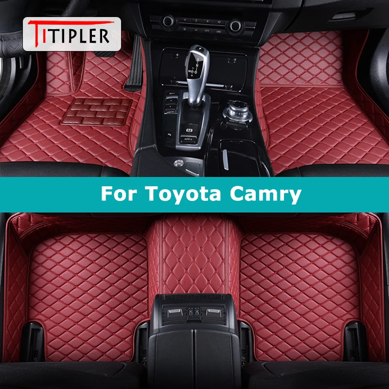 

TITIPLER Custom Car Floor Mats For Toyota Camry Auto Carpets Foot Coche Accessorie