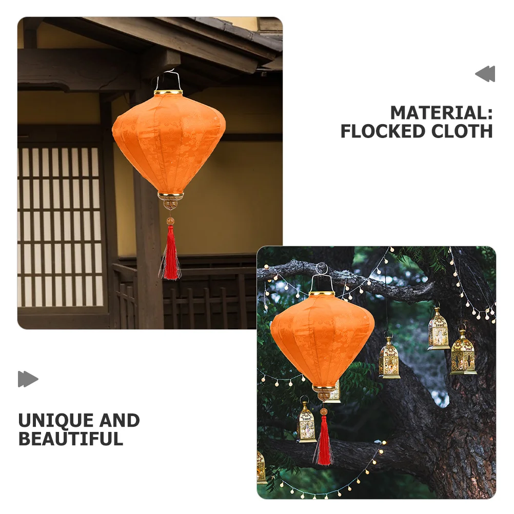 

1pcs Water Drop Shaped Cover Asian Style Cloth Hanging For Outdoor Festival Decoration Vietnamese Lantern Party Supplies