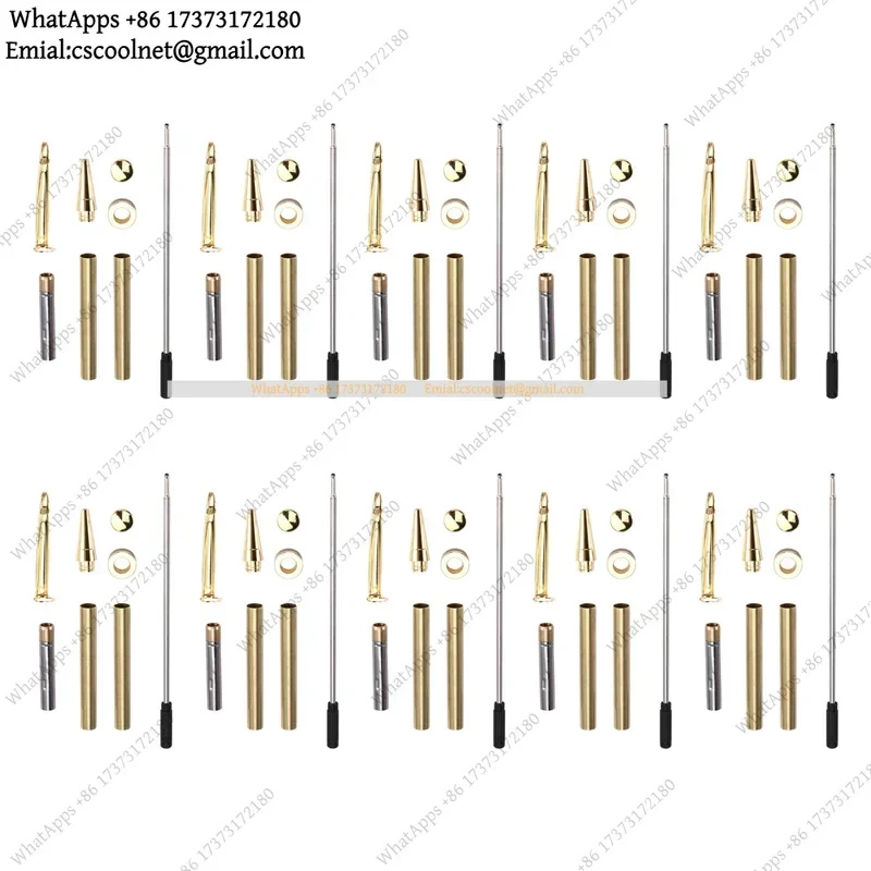 10 Set Pen Making Kit Twist Ballpoint Pen Kit With Refill Copper Pen Turning Supplies For Classroom Teacher