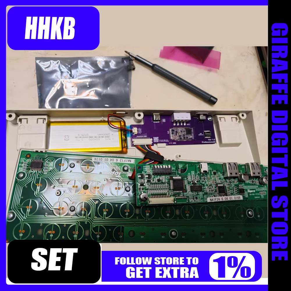 

HHKB Static Capacitor Keyboard the third mock examination Wireless Kit Wired to Bluetooth 2.4G Wireless Customization