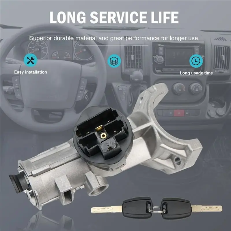 Ignition Starter Switch Cylinder Housing Assembly With Keys 8XL669WERA For Dodge Ram Promaster 1500 2500 3500 2014-2019 view 6