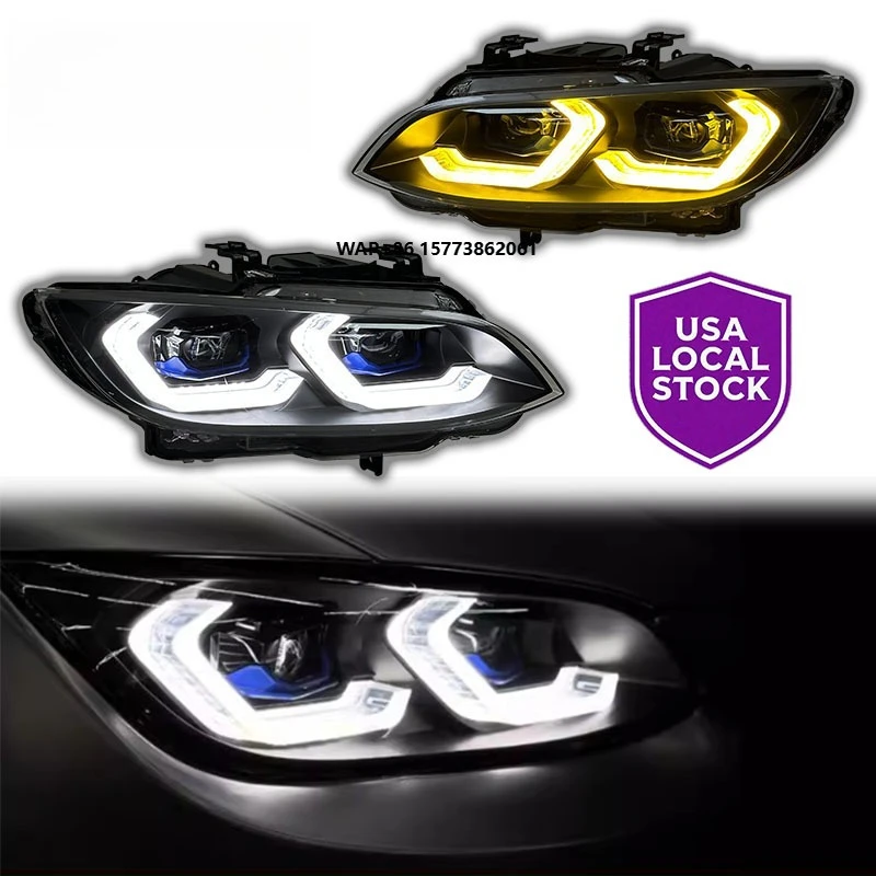 

Автоматические системы освещения Фара для BMer 3 серии E92 E93 2006-2009 Обновление передних фонарей Желто-белая фара