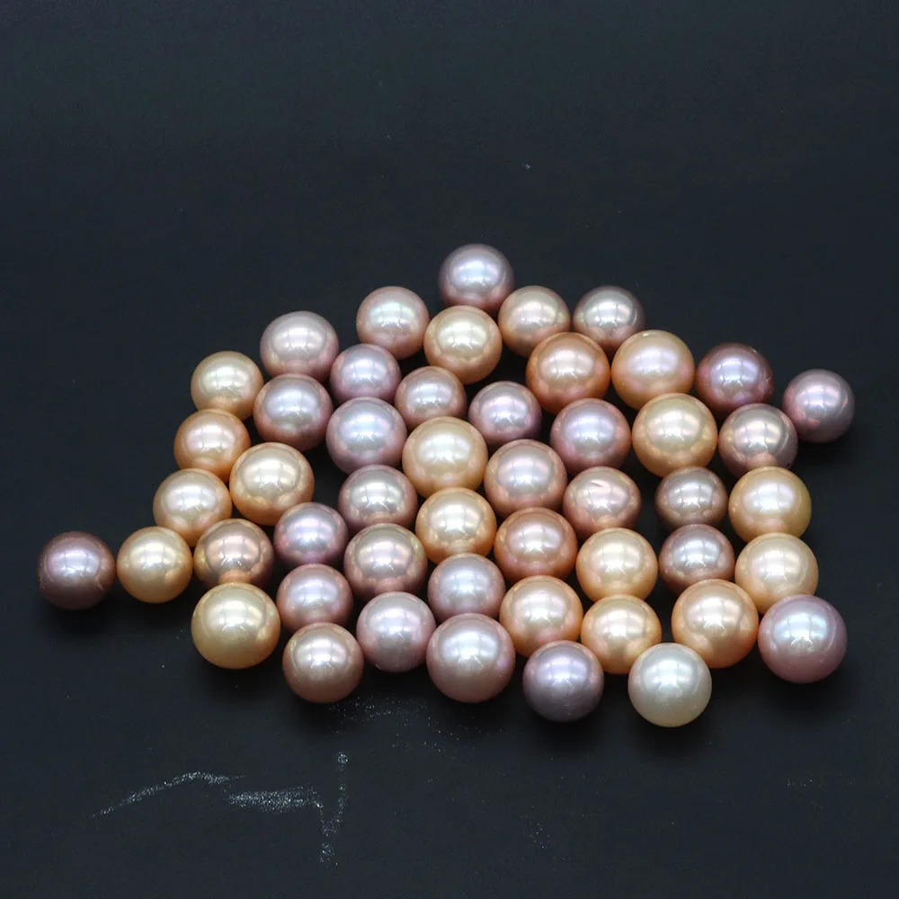Colorful Fashion Natural Freshwater Edison Pearl Bare Beads Unholed Loose Beads DIY Exquisite Jewelry Gift Materials 9-14mm