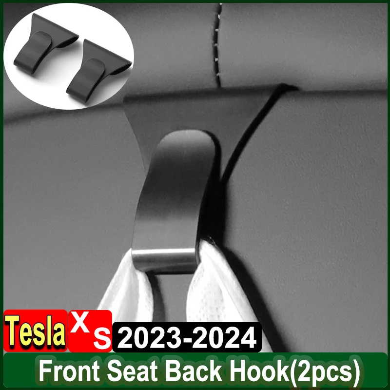 Für Tesla Modell X S 2024 2023 Vordersitz Rückenlehne Haken Kleinigkeiten Lagerung Organizer Praktische Hängen Haken Innen Zubehör