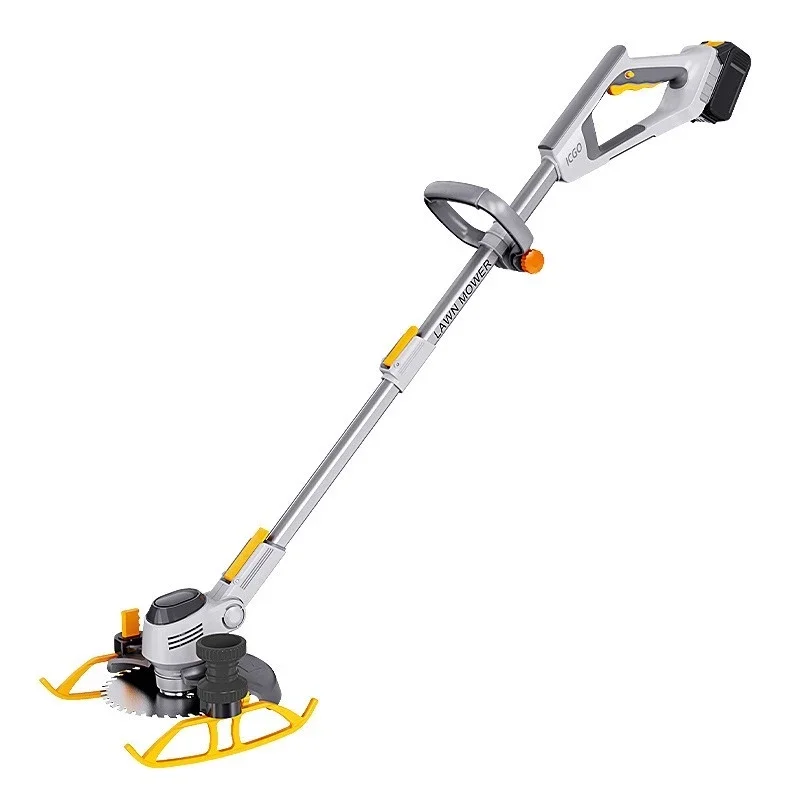 

Handheld Lawn Mower, Rechargeable Weed Eater, Electric Weed Mower Cordless Trimmer, Telescopic Rod Weed Cutter, With 2 Battery