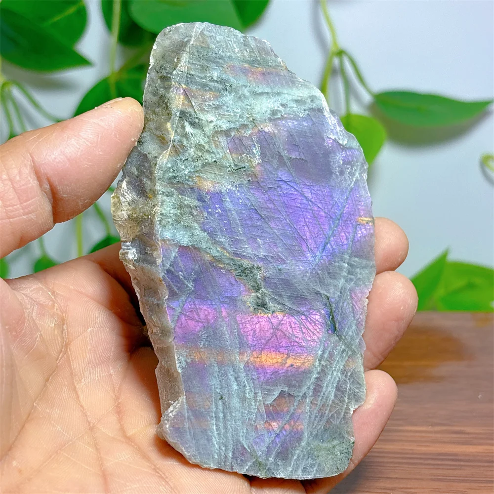 Purple Labradorite Slab Crystal Stone Quartz Minerals Home Decoration Reiki Craft Geode Gem Energy Lrregular Meditation Love