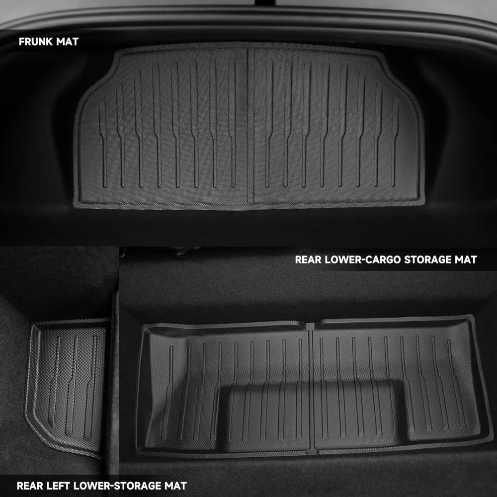 For Tesla Model X 2020-2023 All Weather Floor Mats，Full Set Protection Floor Mats Liner Interior Accessories Left Hand Drive