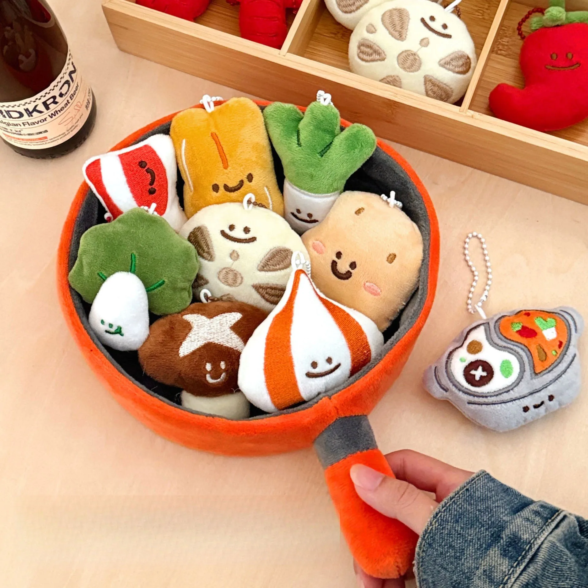 1/11 Piezas de Accesorios Colgantes para Hotpot, Lindos Colgantes Pequeños de Comida para Mochila y Llavero