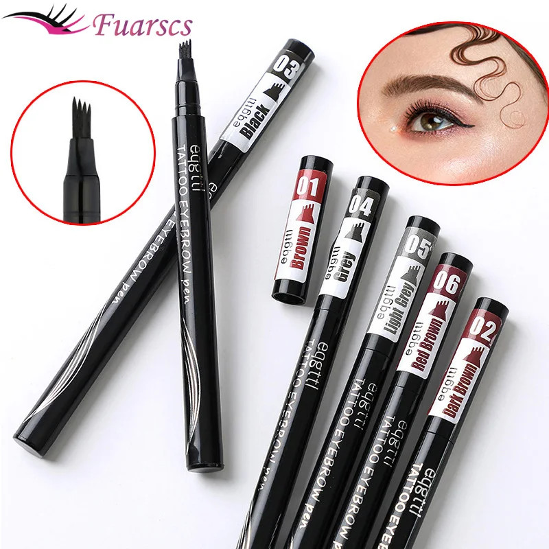 6Colors Natural Eyebrow Pen Waterproofeye Brow Tint Makeup Eyebrow Pencil  Female Makeup Eye Cosmetic Beauty Makeup Cosmetics