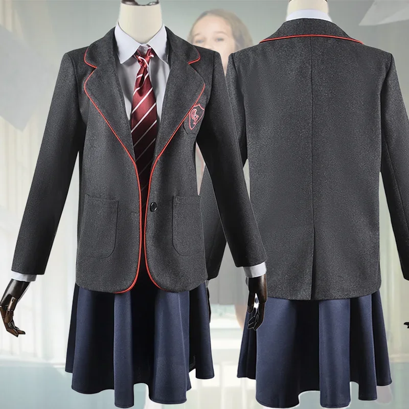 Movie MatildaThe Musical Cosplay Costume School Uniform Coat Sets for Adult Kids Girl Women Halloween Party Clothes Suit