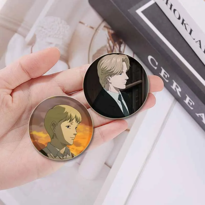 Anime Monster Tinplate Soft Button Brooch Creative Figure Icon Badge Snap-in Pins for Clothes Bag Decoration Jewelry Accessories