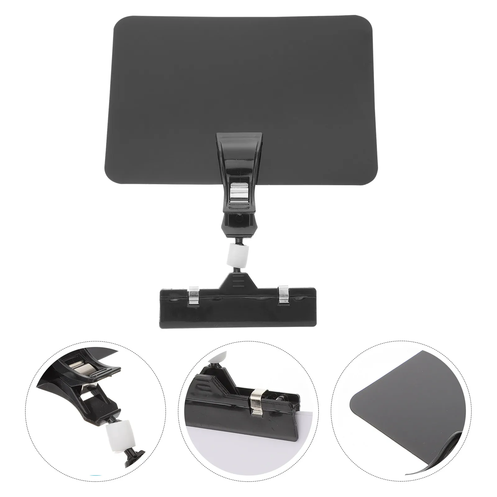 

6 Sets A6 Double Sided Dry Erase Price Tag Chalkboard with Shelf Clip On Label Holder Reusable Plastic Sign Display for Retail