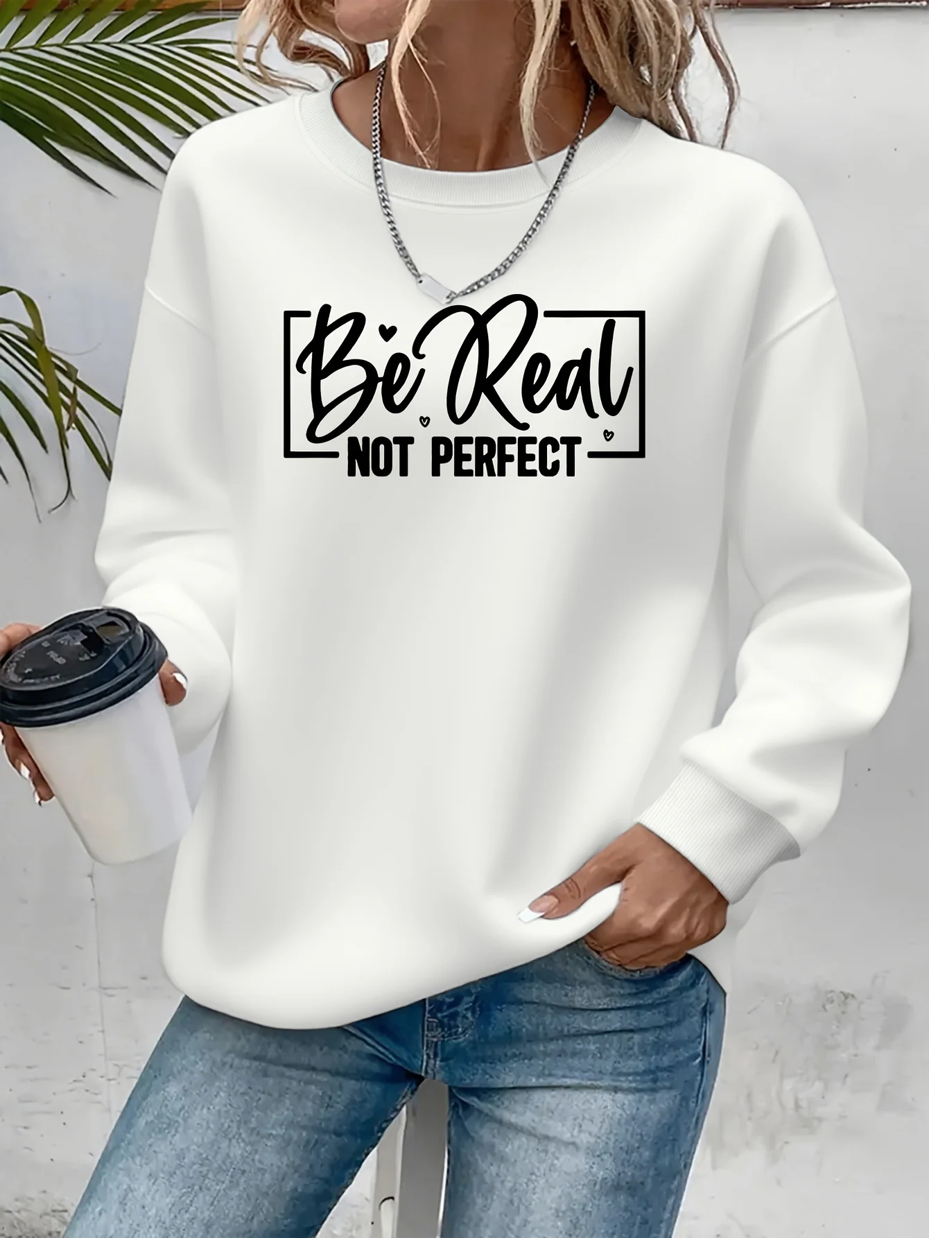 

Вдохновляющие цитаты в форме сердца, 100% толстовка без капюшона с круглым вырезом, повседневный пуловер с длинными рукавами в стиле ретро, законодатель моды