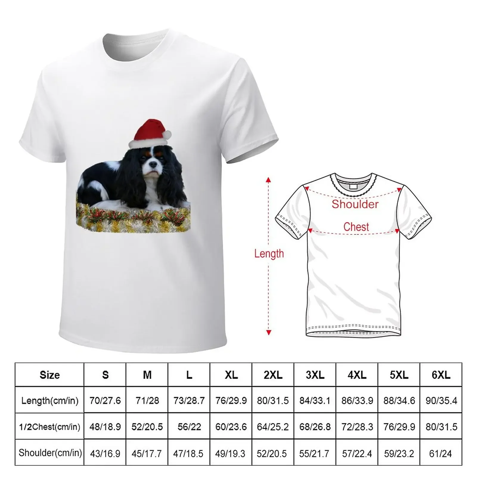 Christmas Cavalier T-Shirt T-Shirt vintage clothes plus size tops hippie clothes mens plain t shirts