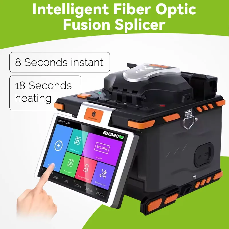 

M5 Optical Fiber Fusion Splicer FTTH Fiber Optic Splicing Machine Support Multiple Languages 6 Motors