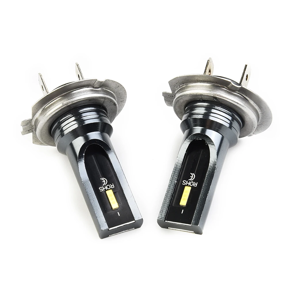 Car LED Headlight DC 12V-24V H7 Yellow 120W 360 Degrees Lighting 7500 Lm Aluminum Alloy Shell Bulb Hi/Low Bulbs