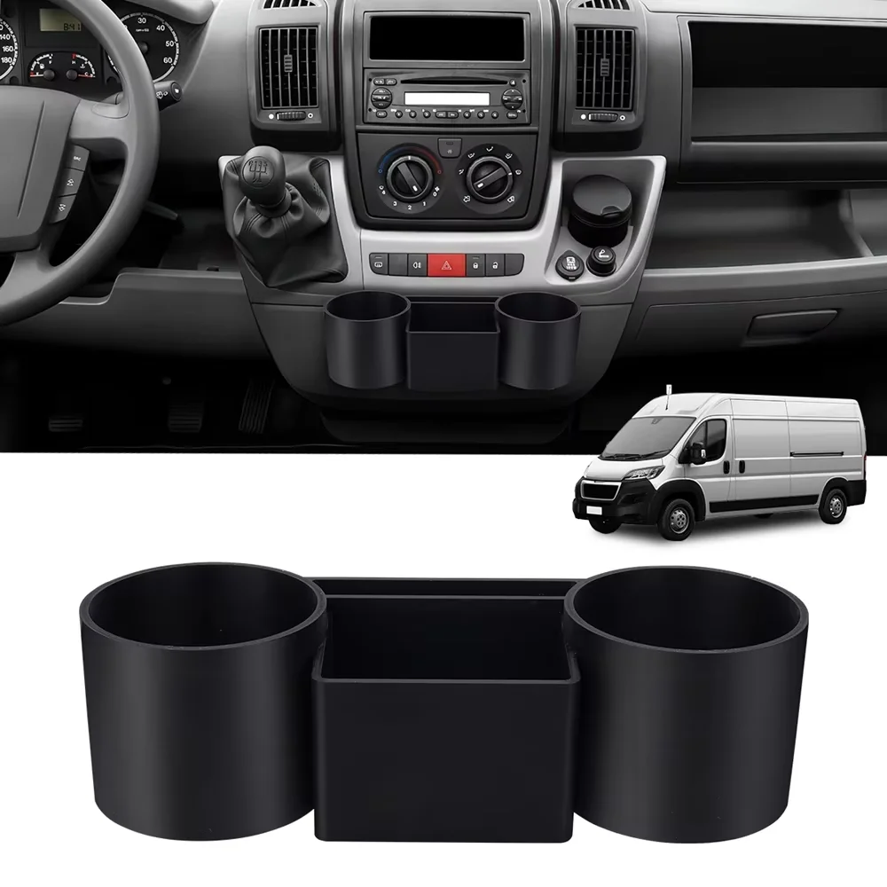 Center Console Dual Cup Holder For Fiat Ducato Peugeot Boxer Citroen Relay Van Centre 2007+ 3D Printing Mobile Phone Storage Box