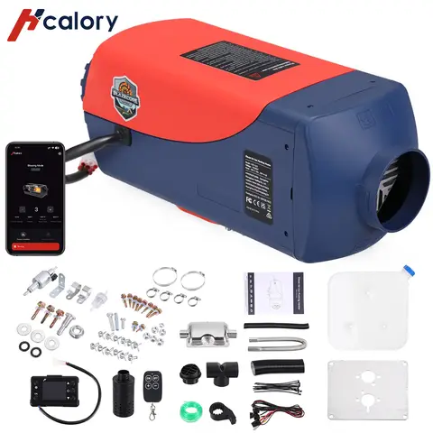 Hcalory 12V 8KW  Car Parking Heater Diesel Air Heater with Remote Control LCD Monitor Harking Bunk heater Automatic Adjustment