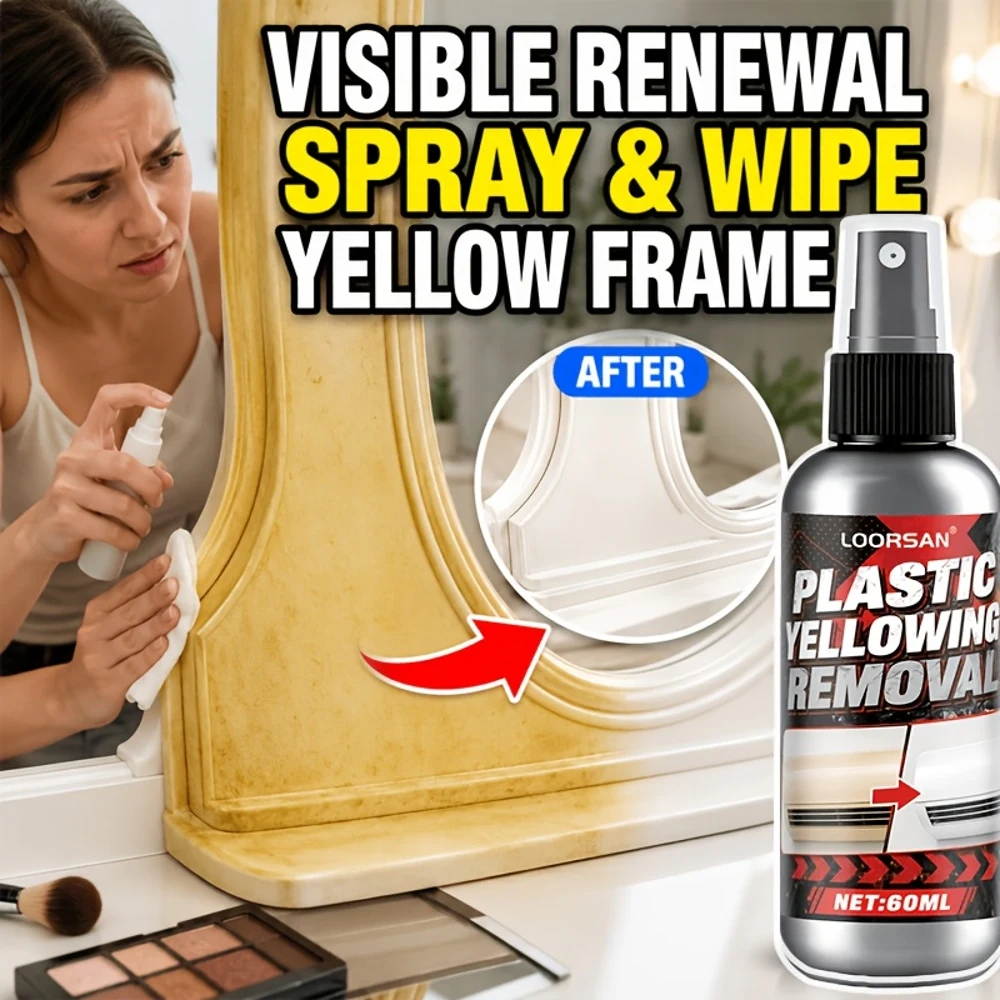 60Ml Plastic Yellowing Renewal Spray for Vanity Tables, White Dressing Table Edge And Surface Care