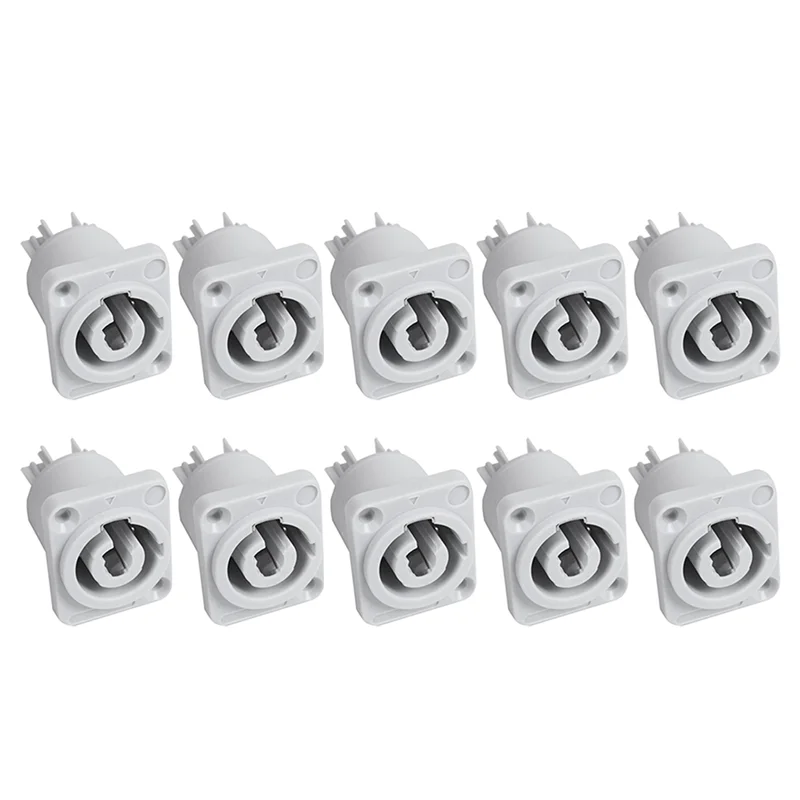 

A32T-40PCS Разъем Powercon, 3 контакта, 20 А, 250 В, розетка для панели динамика, гнездо для светодиодного экрана, сценического освещения, серый