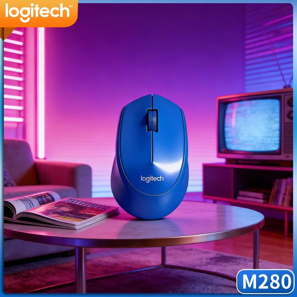 Right Hand Fit Wireless Mouse Logitech M280 2.4G Usb Dongle For Notebook Desktop Office Home Common Daily Computer Work Tasks