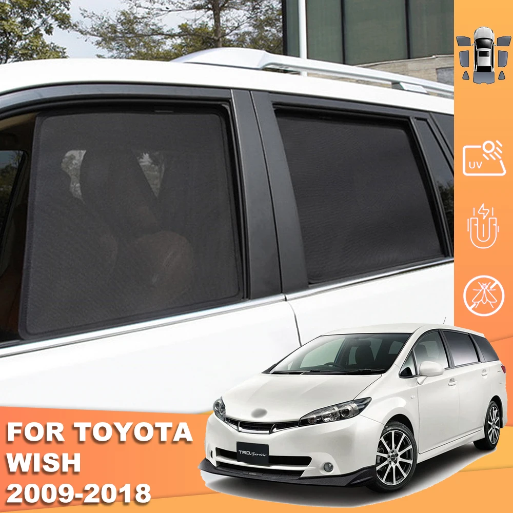 

For Toyota WISH MPV AE20 2009-2017 Magnetic Car Sunshade Visor Front Windshield Frame Curtain Rear Side Window Sun Shade Shield