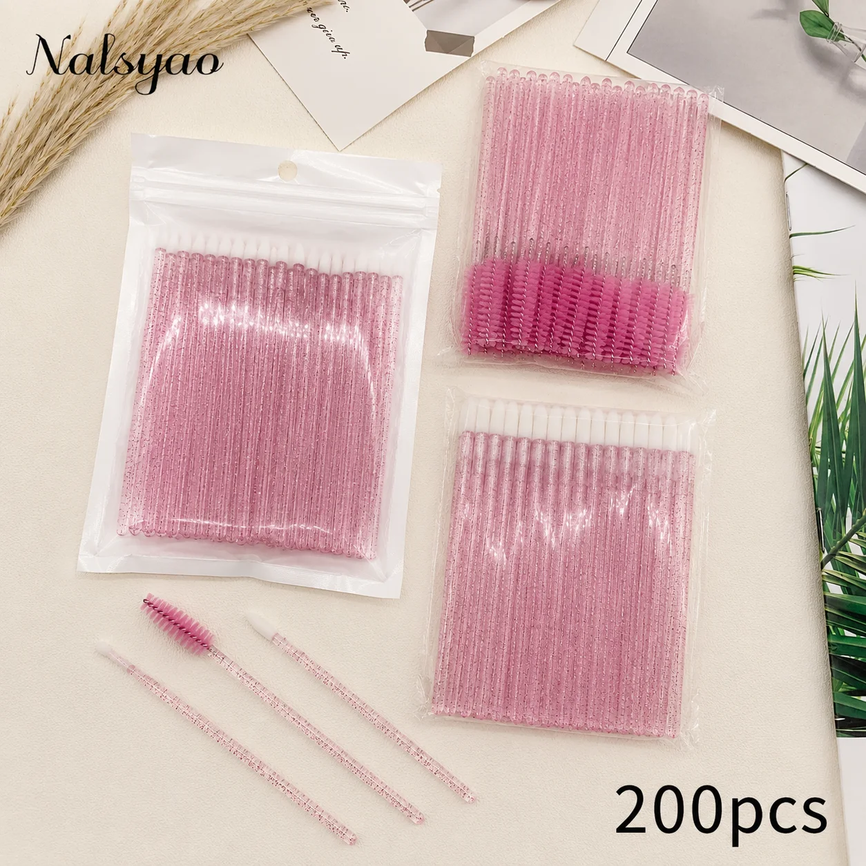 Großhandel 200-teiliges Entfernungsset Pinsel Micro Lipline Spezielle Wimpern Make-up Verlängerung Wimpernbürste für Frauen Lash Make Up Tool