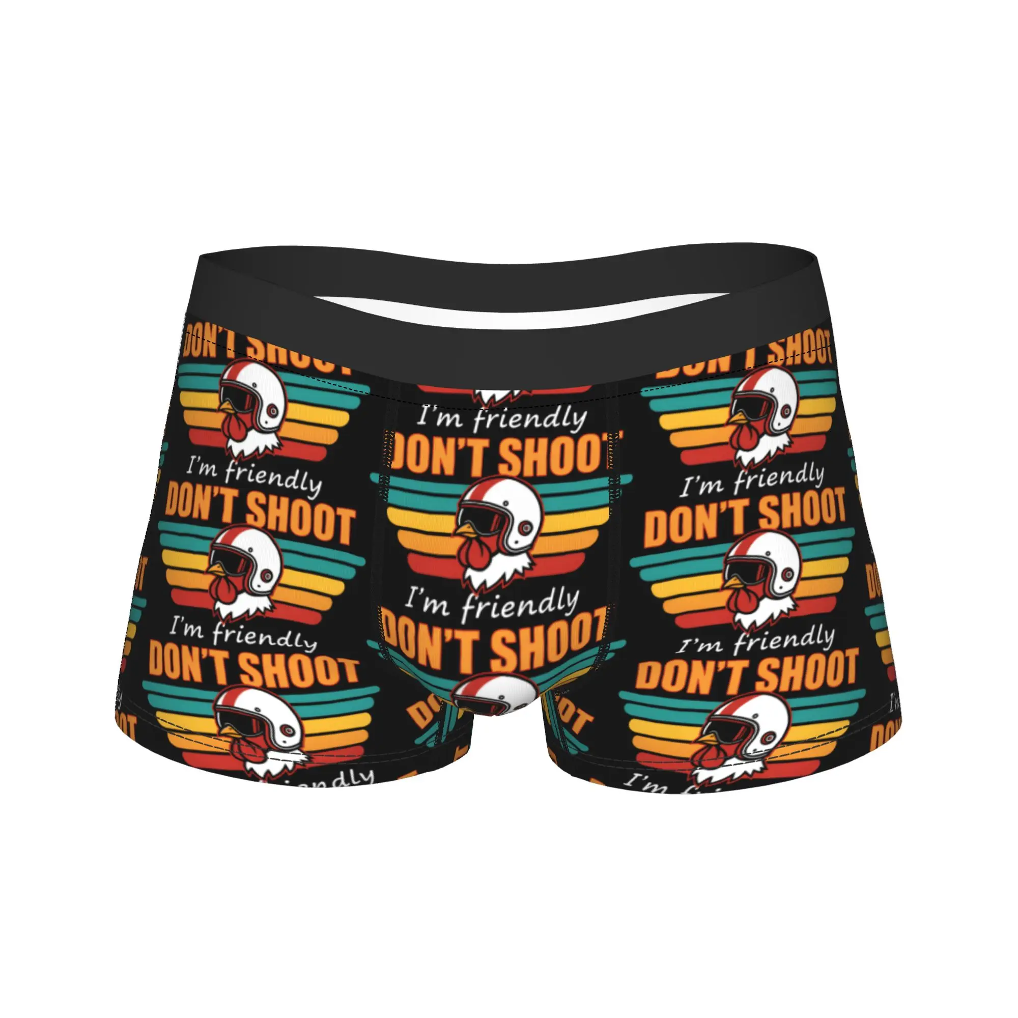 

Don't Shoot Scrappy Rooster Underwear Print Boxer Shorts Hot Sale Men Underpants Sexy Soft Shorts Briefs Gift Idea