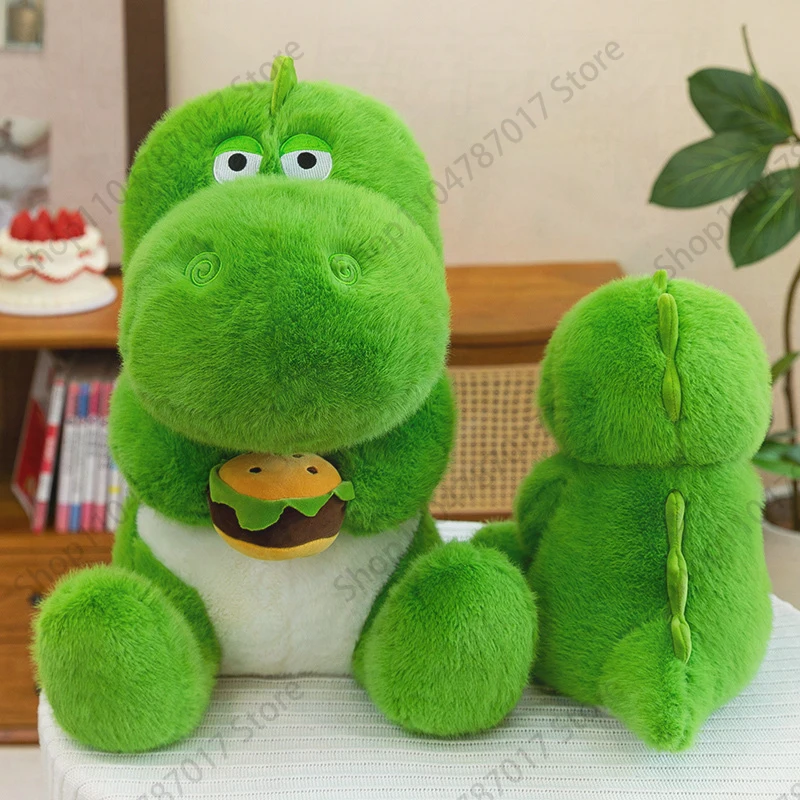 

50cm Green Dinosaur Burger Plush Toy Stuffed Doll Kawaii Fluffy Cute Home Decor Bedroom Gift For Girls Kids Fans Collection Cute