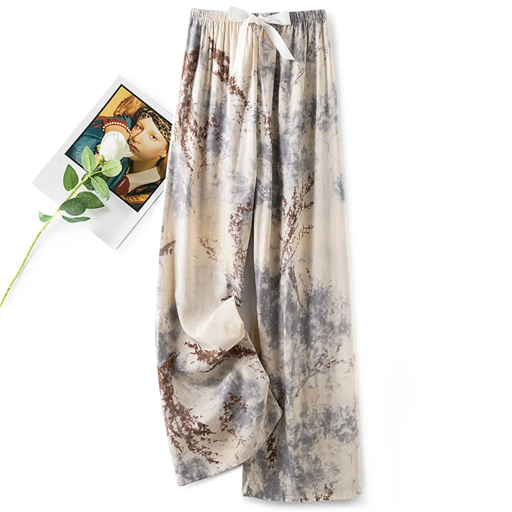 

Повседневные широкие брюки с принтом для женщин с свободным ремешком. Подходит для круглых и множественных настроек на весь год.