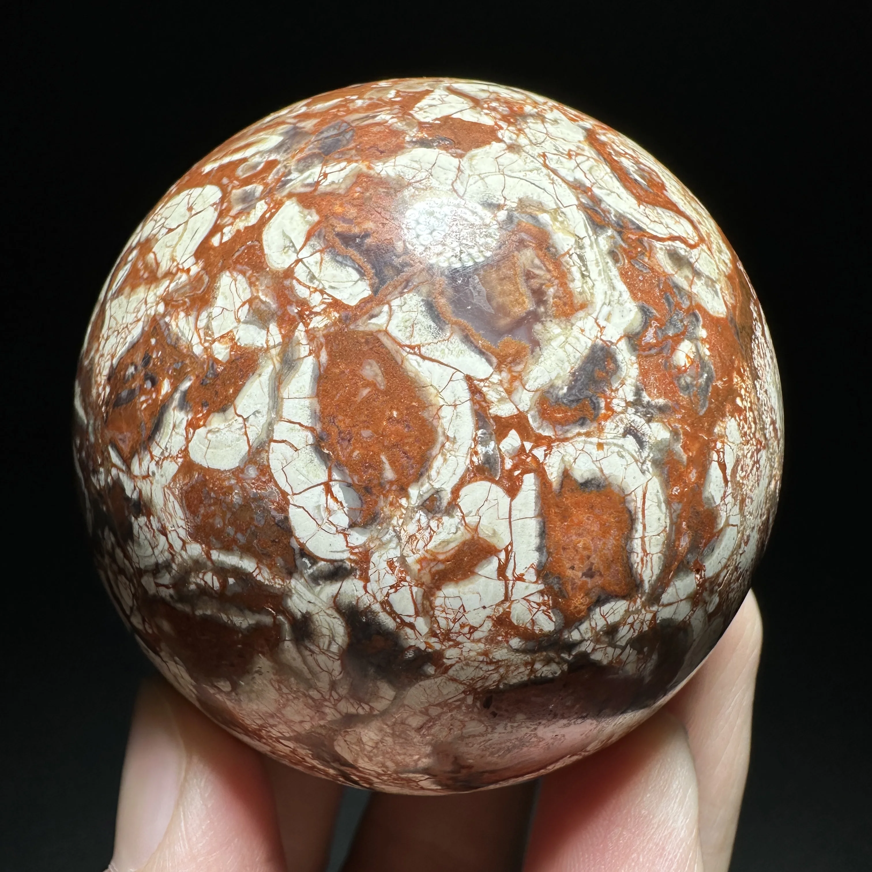Money Agate Ball Natural Mineral Quartz Craft Home Feng Shui Decoration Energy Witch Massage Spiritual Healing + Base