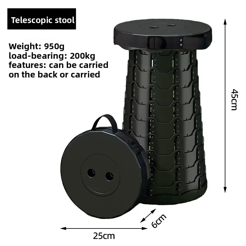 Lightweight Portable Fishing Chair Foldable with Carry Bag for Outdoor Camping And Fishing - Comfortable Durable Outdoor Seat