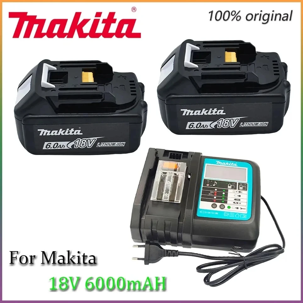 18V 6.0Ah Makita Original With LED lithium ion replacement LXT BL1860B BL1860 BL1850 Makita rechargeable power tool battery 6000