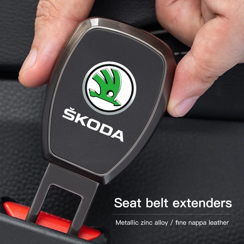 1Pcs Car Seat Belt Clamp Extender Interior Accessories For Skoda Octavia Rapid Kodiaq Karoq Fabia Kamiq Superb Derivative