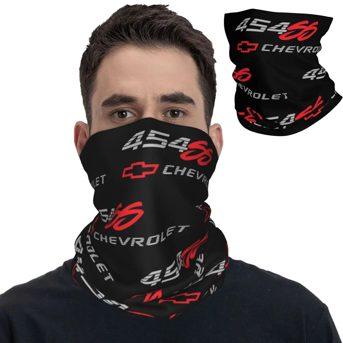 454 SS CHEVY Motor Bandana Neck Cover Printed Face Scarf Warm Headband Running for Men Women Adult All Season